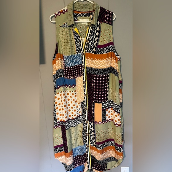 Anthropologie full length lined dress size 16 - Picture 1 of 4